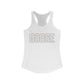 Goose Zip Code - White & Black Women's Ideal Racerback Tank Top