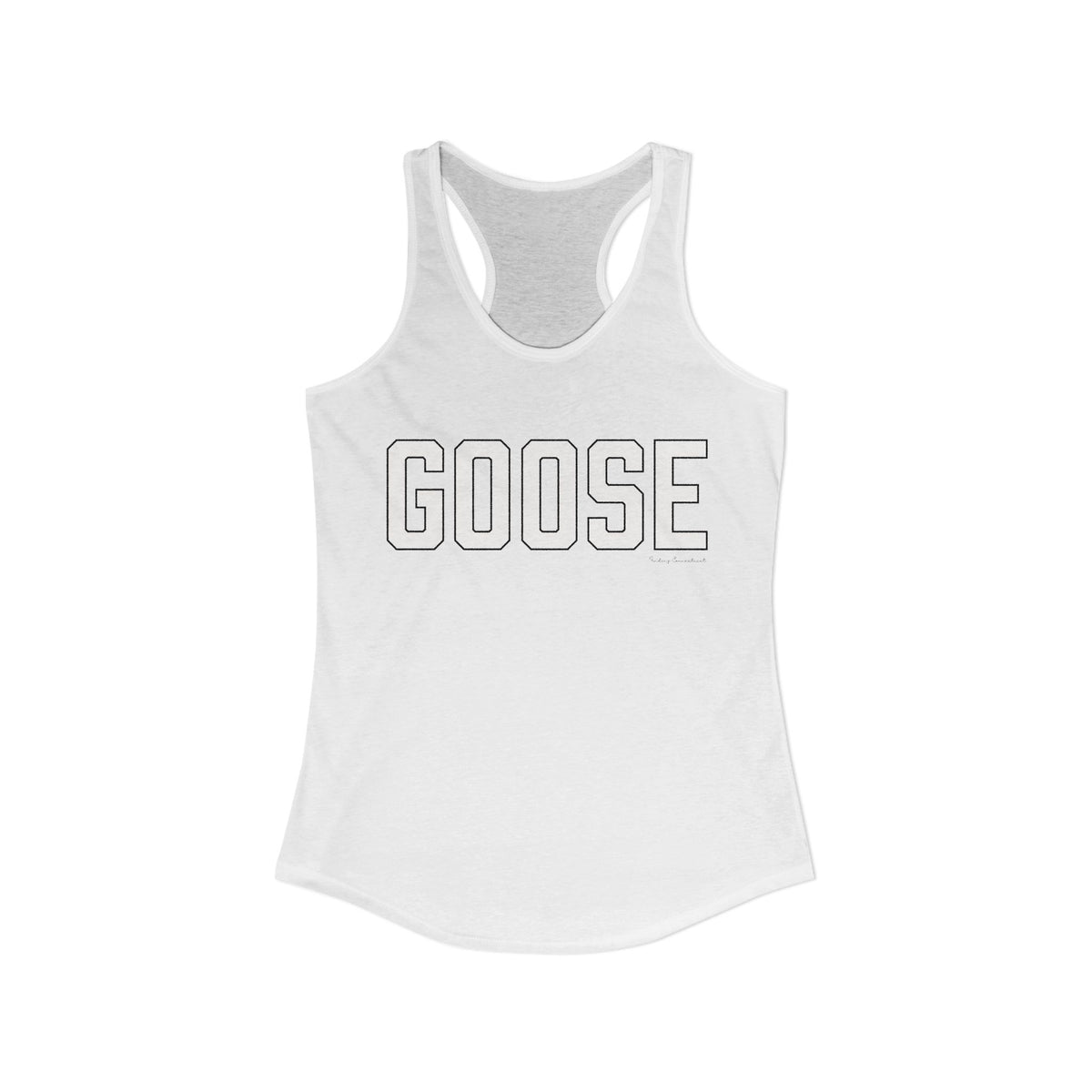 Goose Zip Code - White & Black Women's Ideal Racerback Tank Top