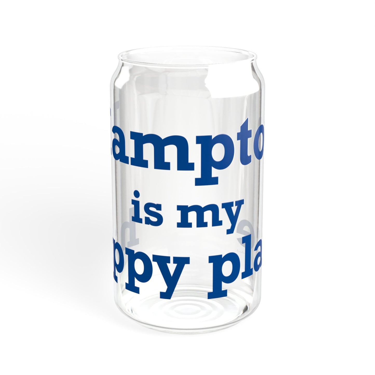 Hampton is My Happy Place Sipper Glass, 16oz