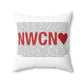 New Canaan Love Spun Polyester Square Pillow