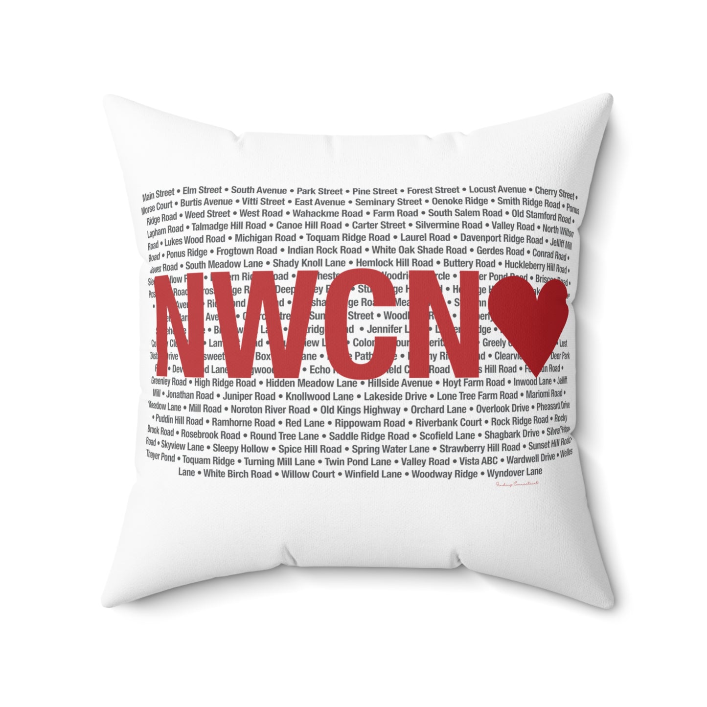 New Canaan Love Spun Polyester Square Pillow