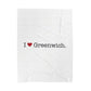I Heart Greenwich. Velveteen Plush Blanket
