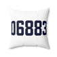 06883 Weston Connecticut Zip Code Spun Polyester Square Pillow
