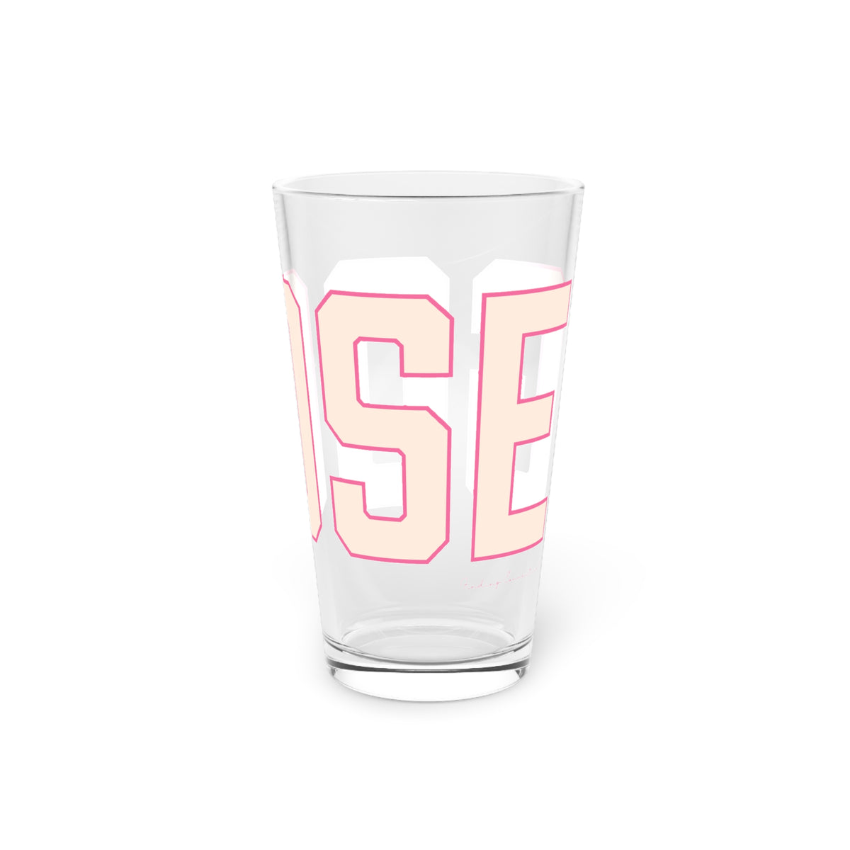 Goose Zip Code Peach & Pink Pint Glass, 16oz