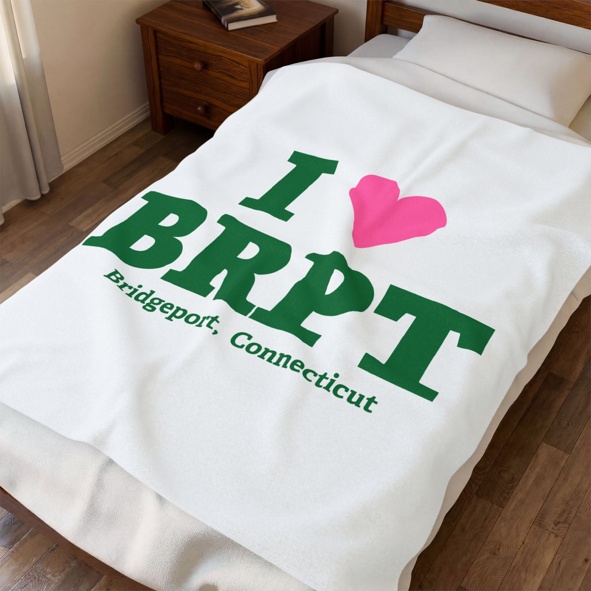 I Heart BRPT Velveteen Plush Blanket