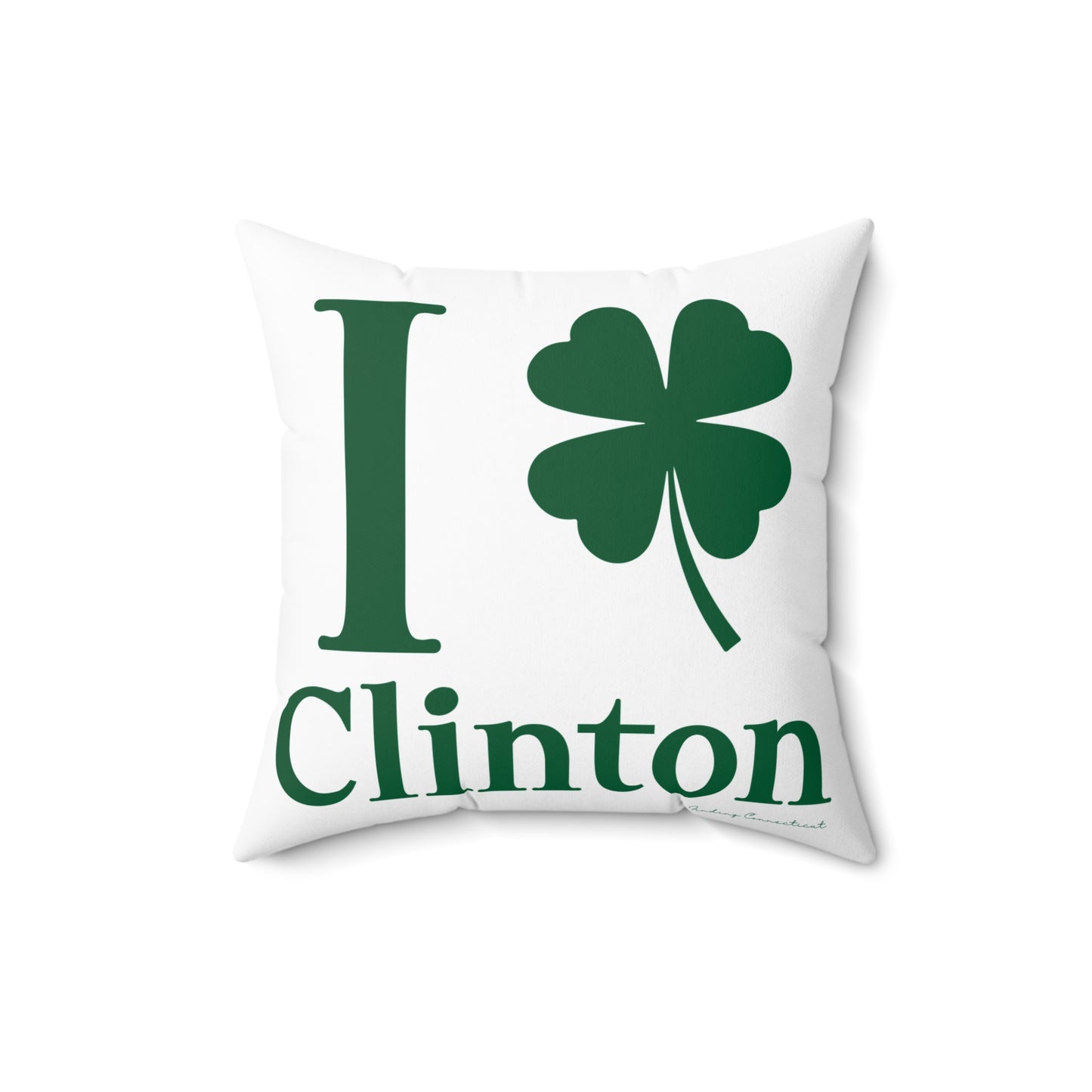 I Clover Clinton Spun Polyester Square Pillow