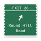 Vintage Merritt Parkway Exit 28 Sign Matte Canvas, Stretched, 1.25"