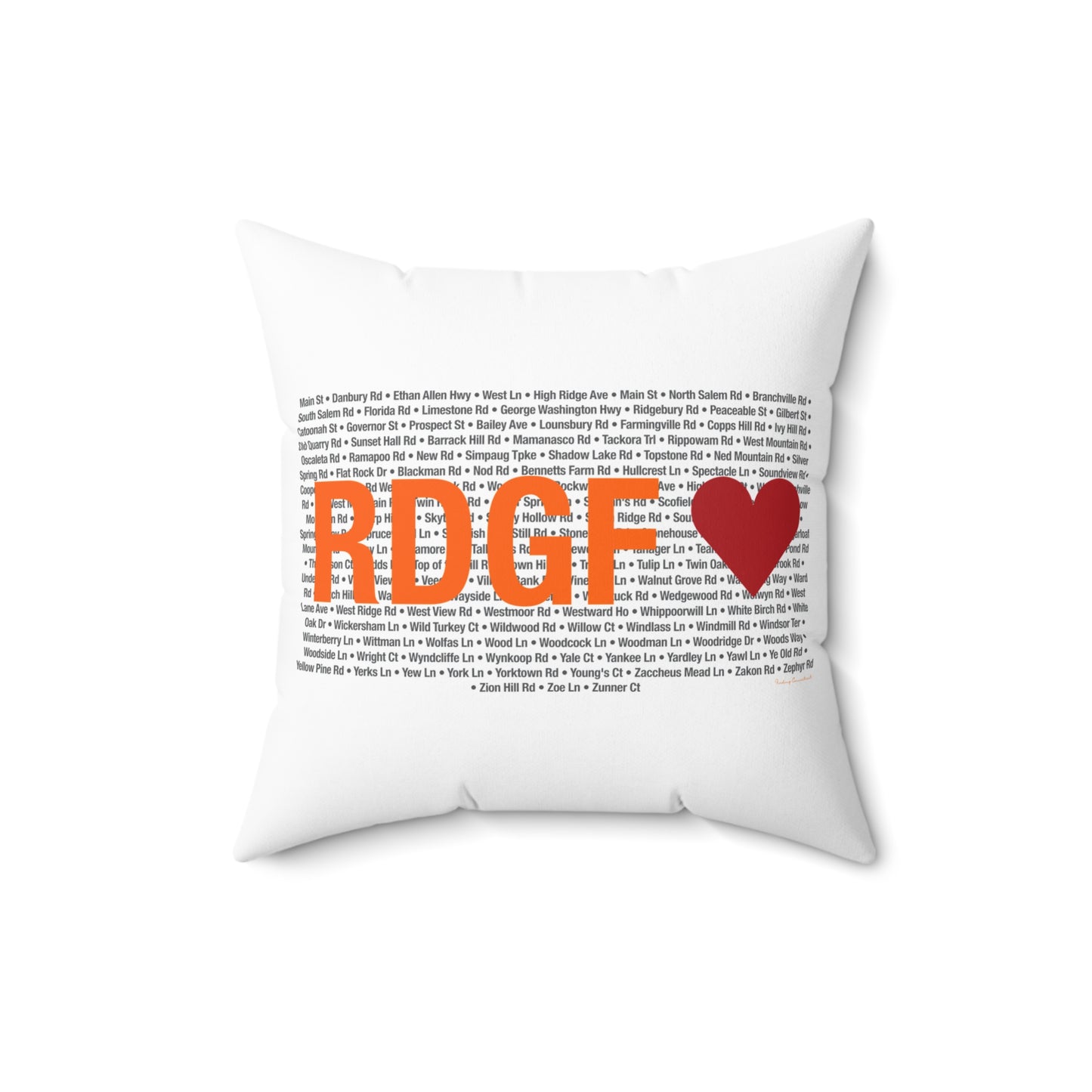 Ridgefield Love Spun Polyester Square Pillow