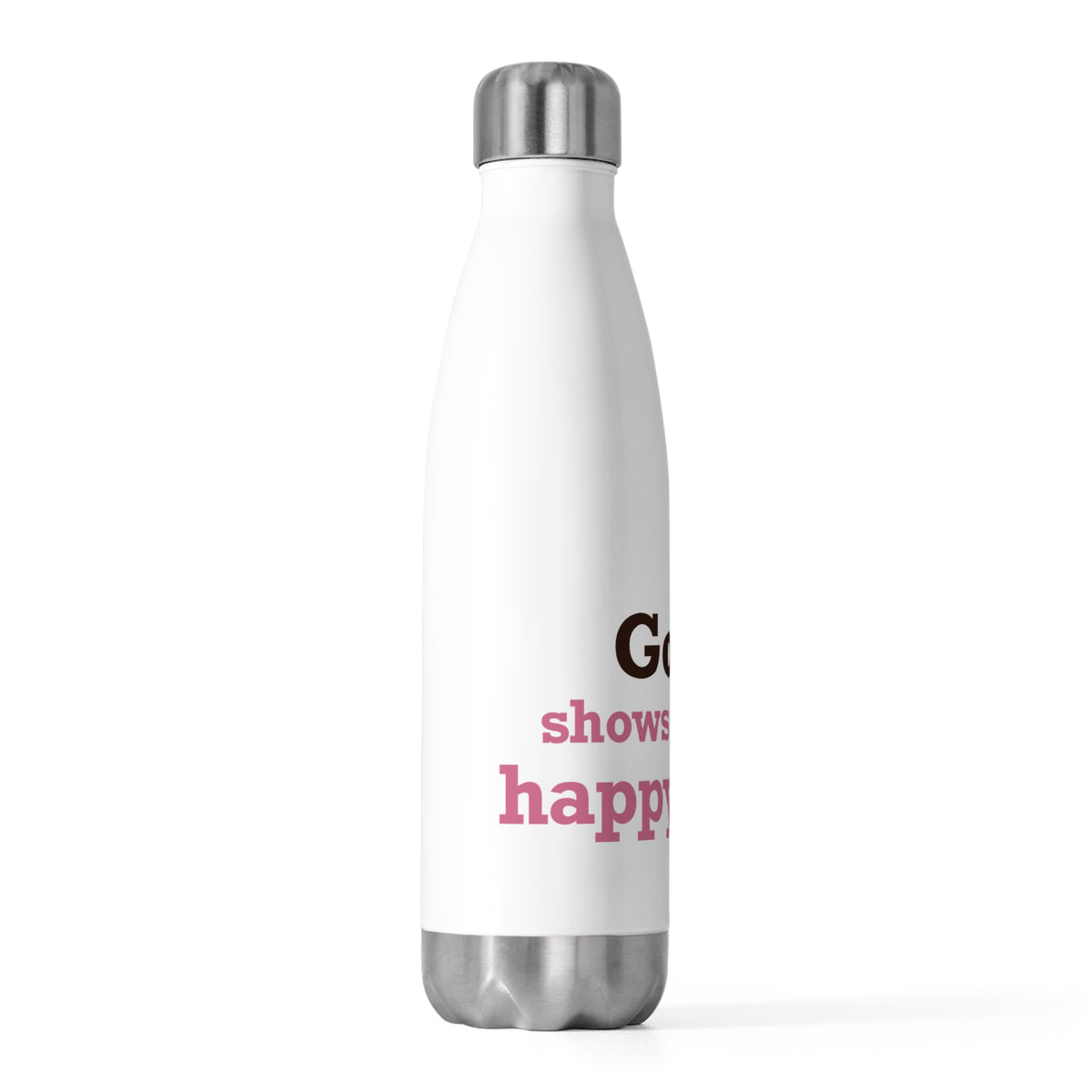 Goose Shows Are My Happy Place - Pink & Espresso 20oz Insulated Bottle
