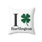 I Clover Burlington Spun Polyester Square Pillow