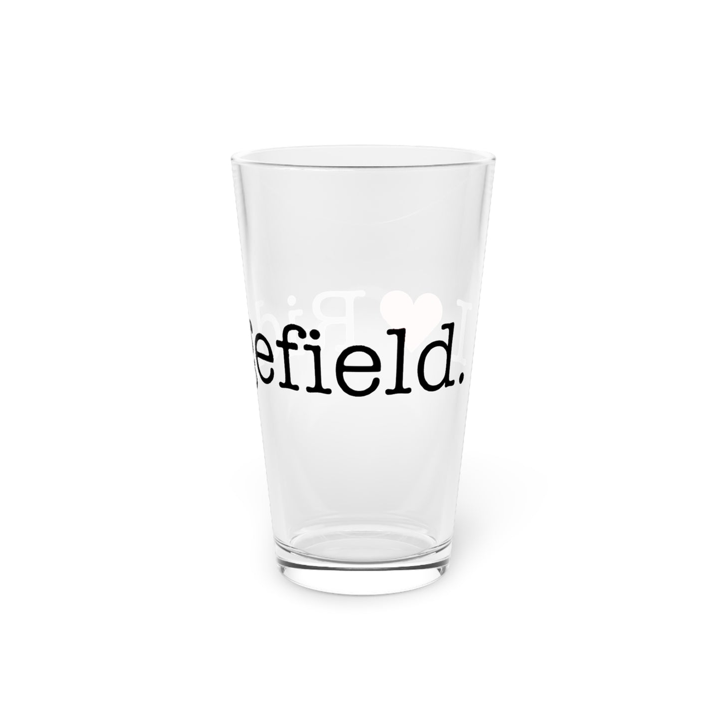 I Heart Ridgefield. Pint Glass, 16oz