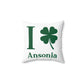I Clover Ansonia Spun Polyester Square Pillow