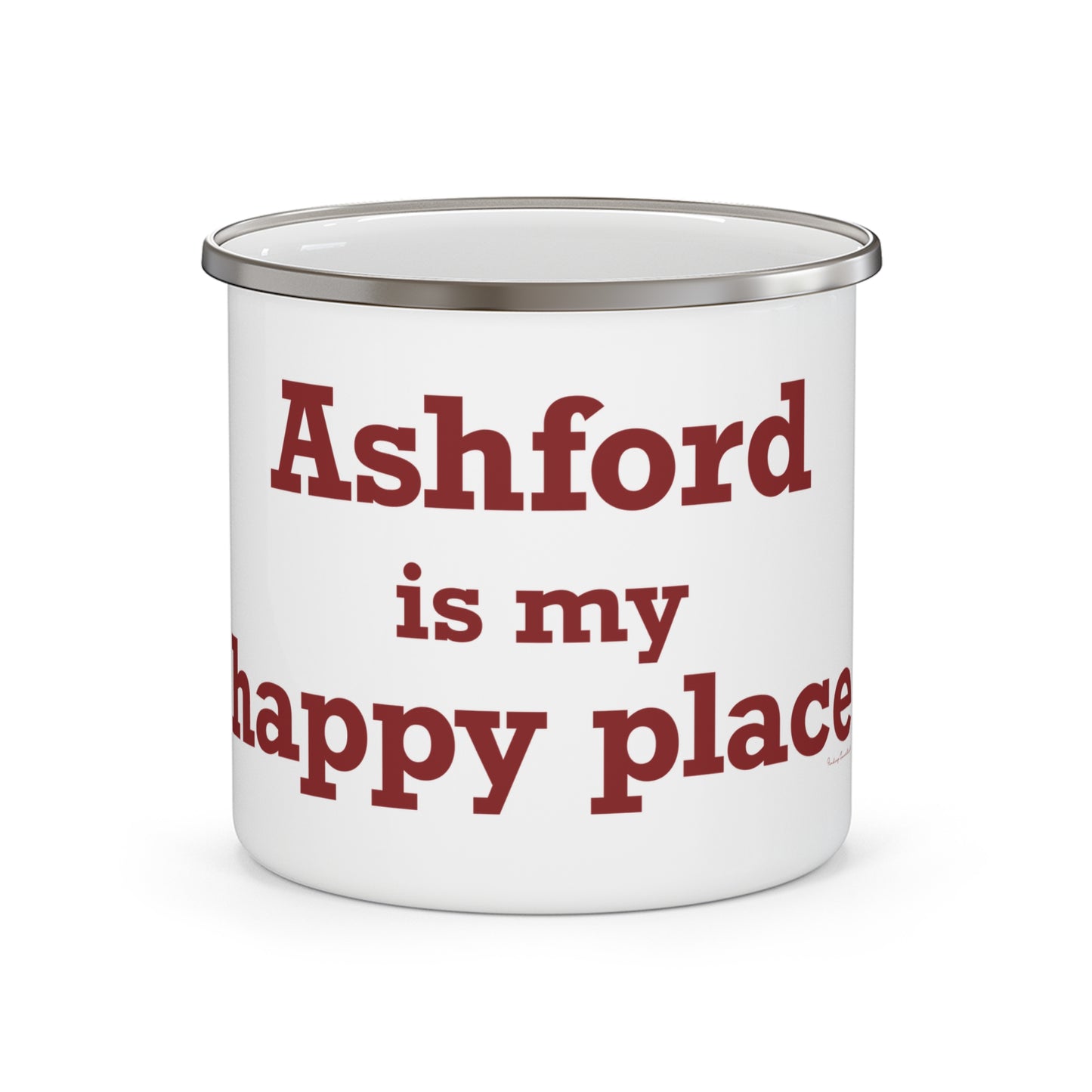 Ashford is My Happy Place Enamel Camping Mug