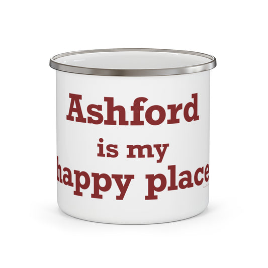 Ashford is My Happy Place Enamel Camping Mug