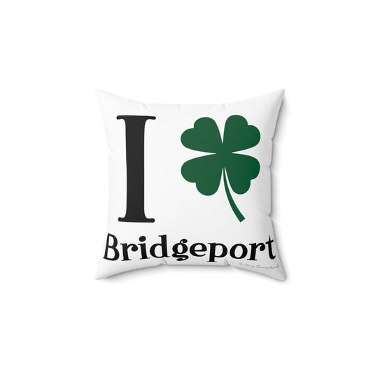 I Clover Bridgeport Spun Polyester Square Pillow