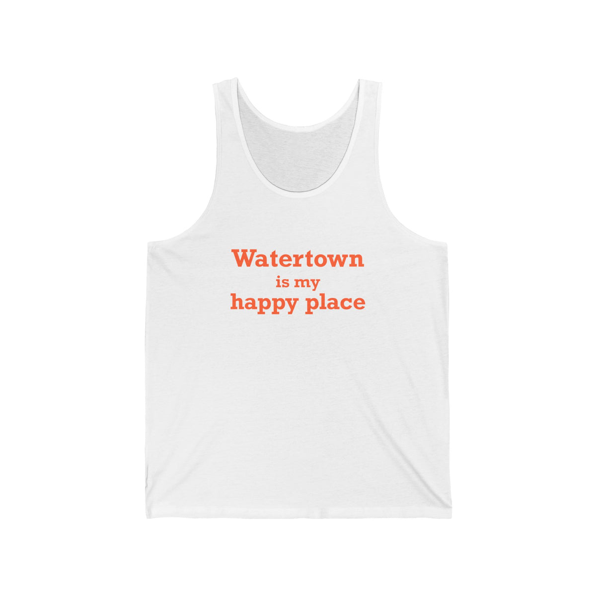 Watertown is My Happy Place Unisex Jersey Tank Top