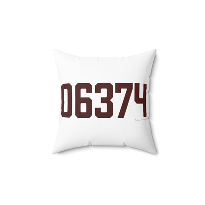 06374 Voluntown Connecticut Zip Code Spun Polyester Square Pillow