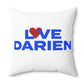 Love Darien Spun Polyester Square Pillow