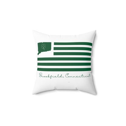 Brookfield Connecticut St. Patrick’s Day Flag Spun Polyester Square Pillow