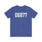 06877 Ridgefield CT Zip Code Unisex Jersey Short Sleeve T-Shirt