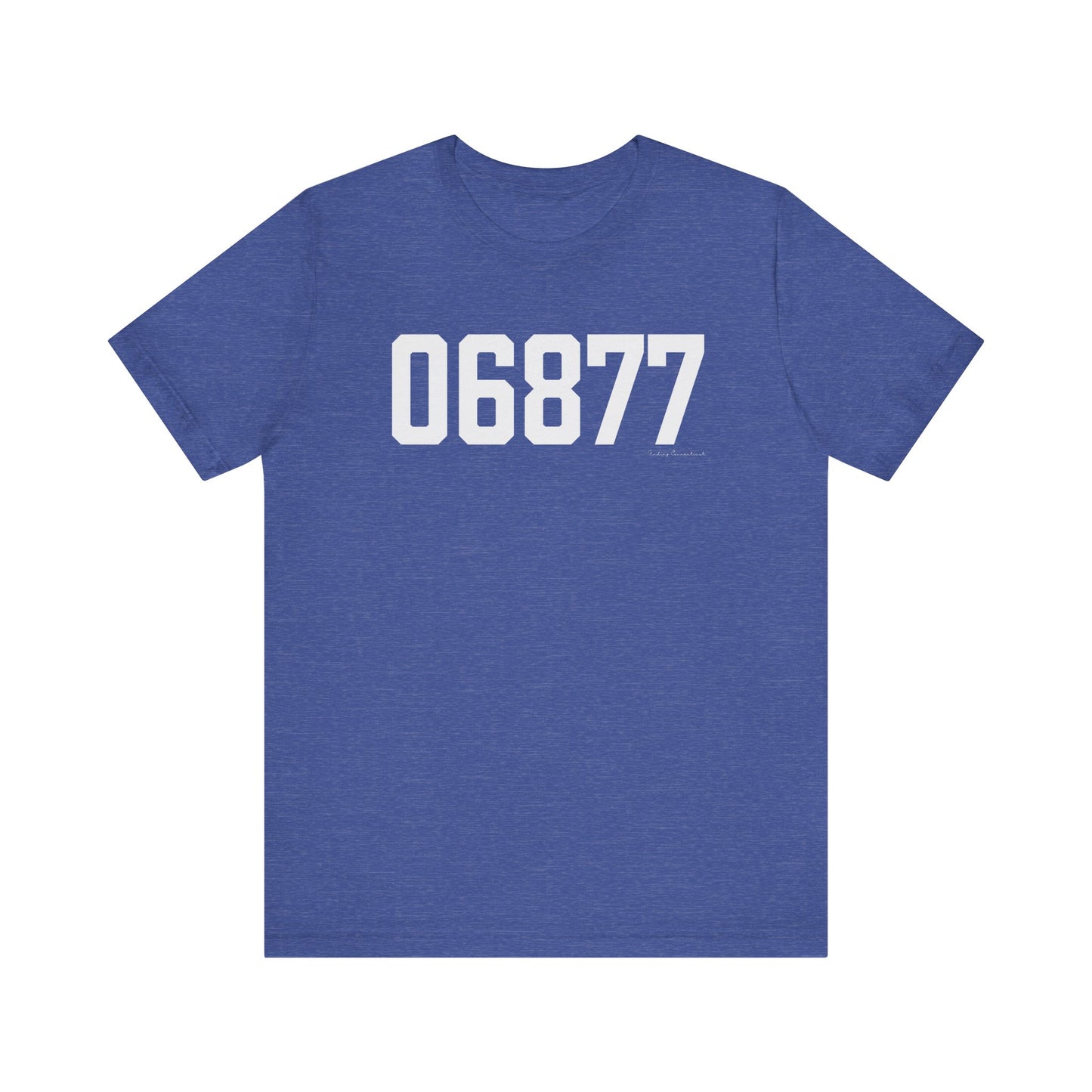 06877 Ridgefield CT Zip Code Unisex Jersey Short Sleeve T-Shirt