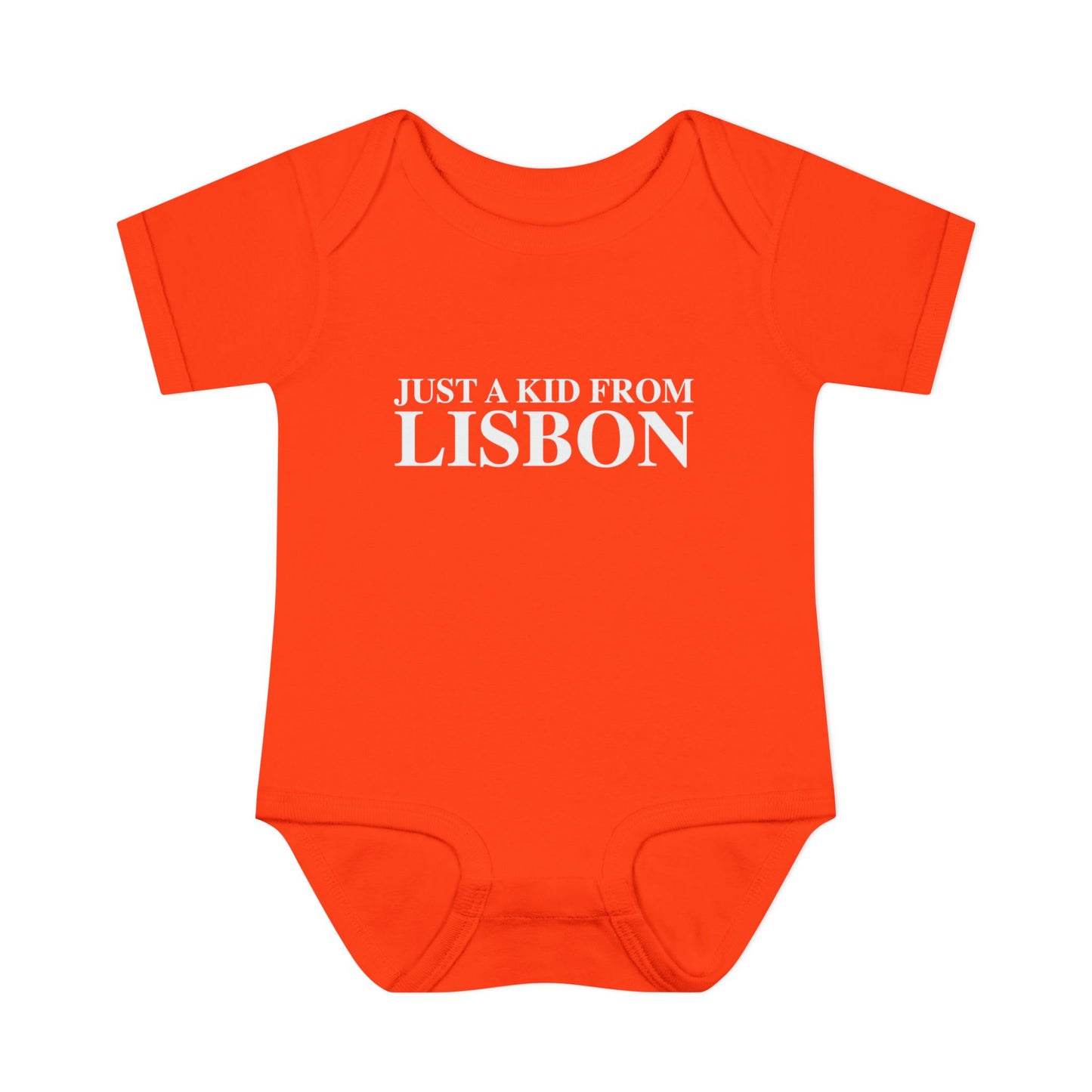 Just a kid from Lisbon Infant Baby Rib Bodysuit