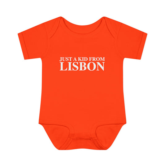 Just a kid from Lisbon Infant Baby Rib Bodysuit