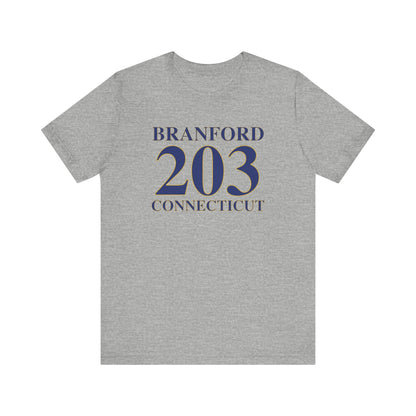 Branford 203 Connecticut Unisex Jersey Short Sleeve Tee