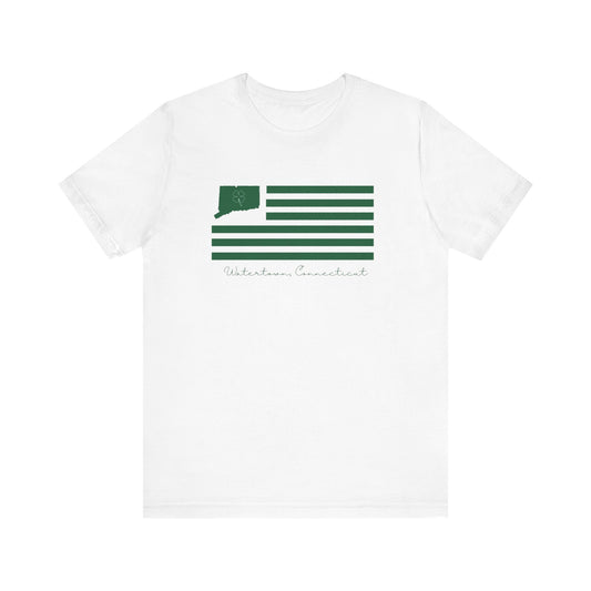 Watertown Connecticut St Patrick’s Day Flag Unisex Jersey Short Sleeve T-Shirt