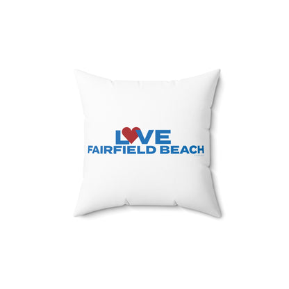 Love Fairfield Beach Spun Polyester Square Pillow
