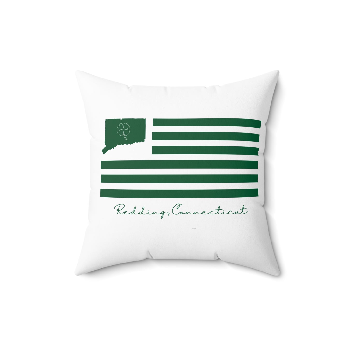 Redding Connecticut St Patrick’s Day Flag Spun Polyester Square Pillow