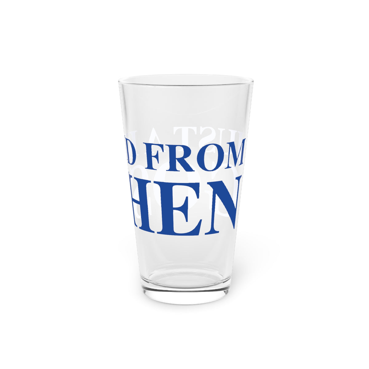 Just a kid from Goshen Pint Glass, 16oz