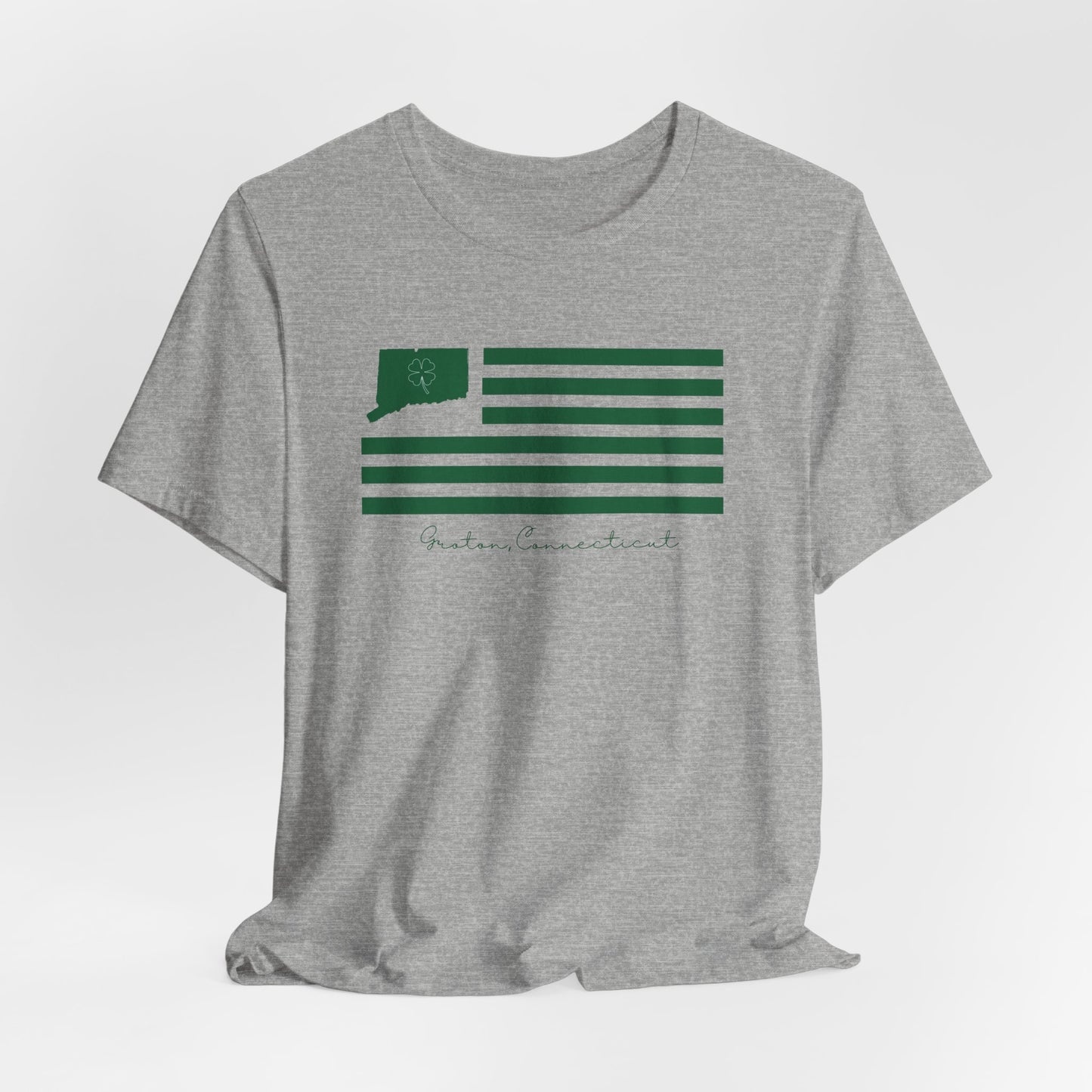 Groton Connecticut St Patrick’s Day Flag Unisex Jersey Short Sleeve T-Shirt