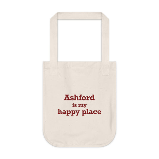 Ashford is My Happy Place Organic Canvas Tote Bag