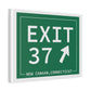 Vintage Exit 37 Merritt Parkway Sign Matte Canvas, Stretched, 1.25"