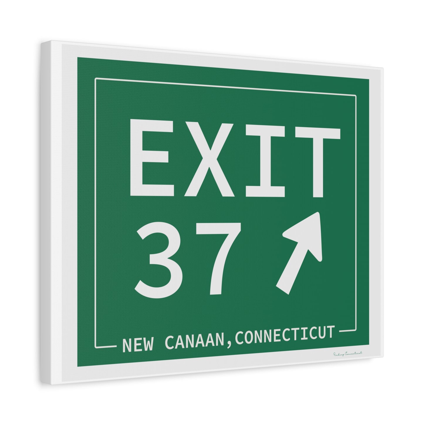 Vintage Exit 37 Merritt Parkway Sign Matte Canvas, Stretched, 1.25"