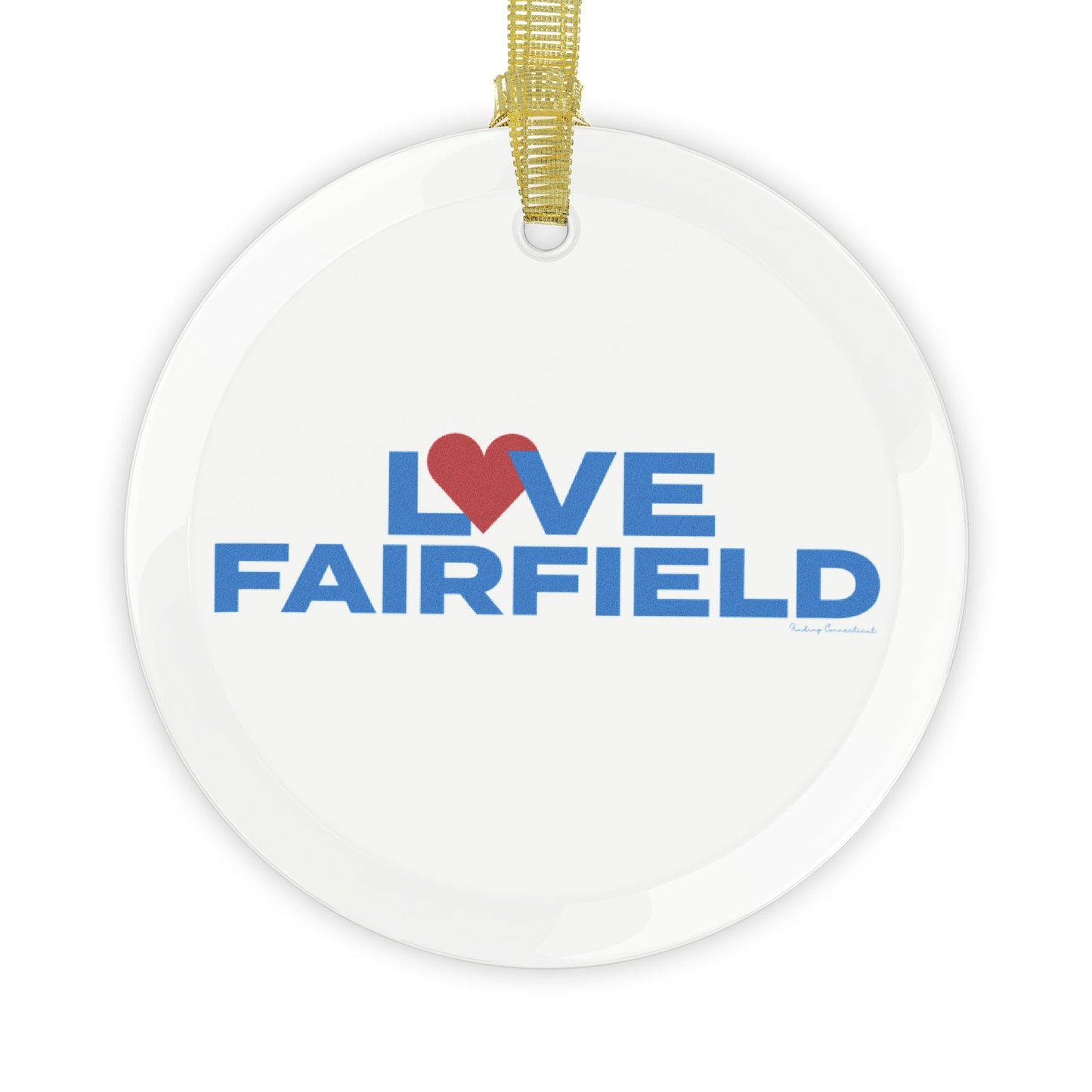 Love Fairfield Glass Ornaments