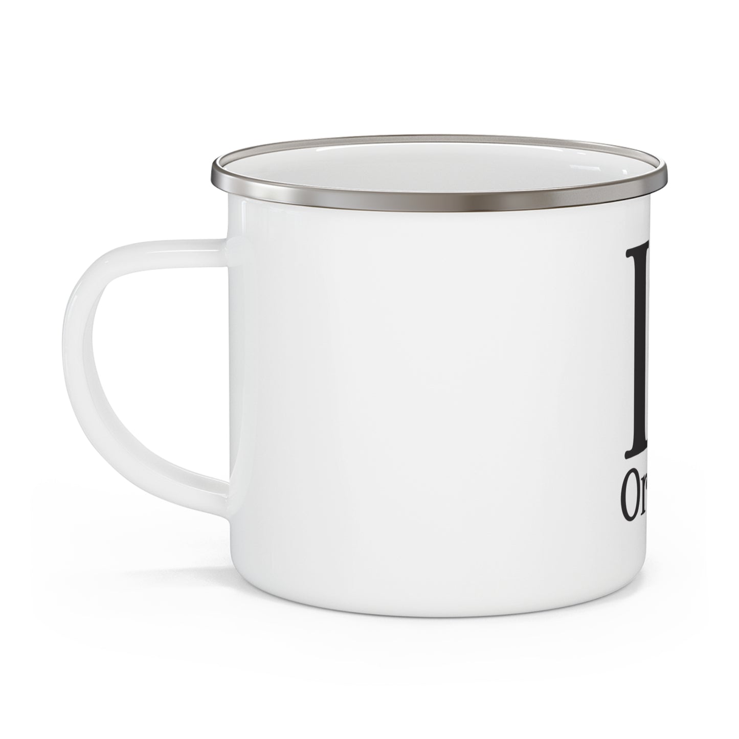 I Clover Orange Enamel Camping Mug