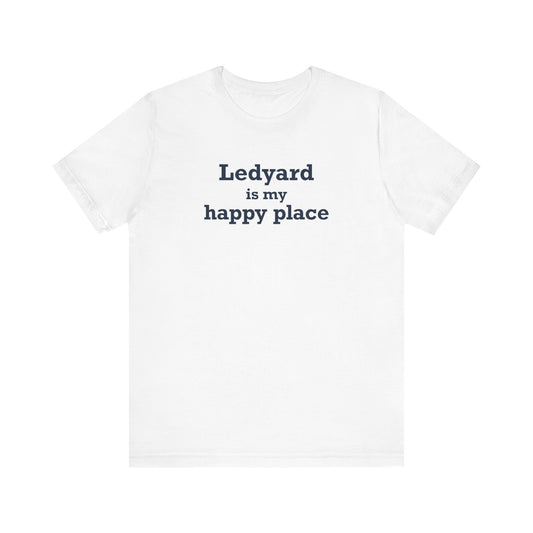Ledyard is My Happy Place Unisex Jersey Short Sleeve T-Shirt
