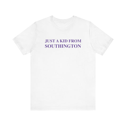 Just a kid from Southington Unisex Jersey Short Sleeve Tee