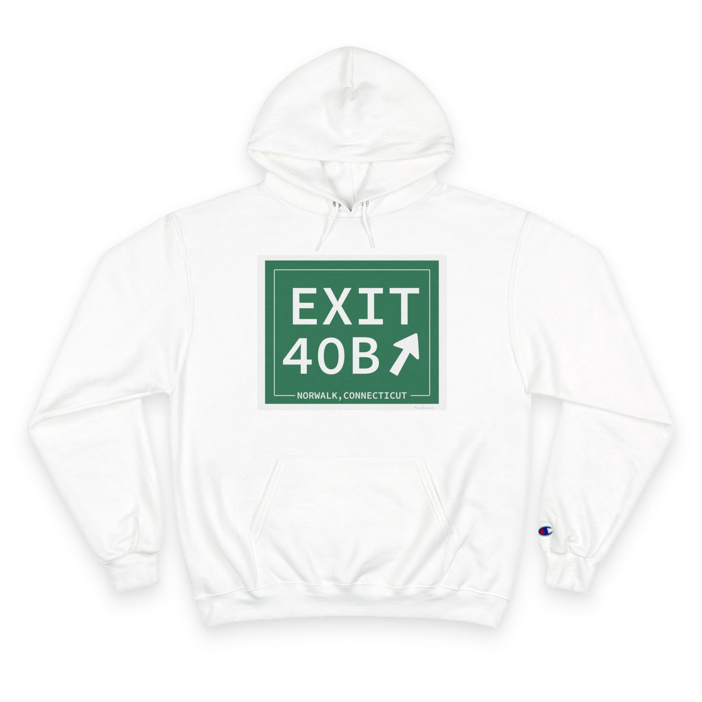 Vintage Exit 40B Merritt Parkway Sign Champion Hoodie