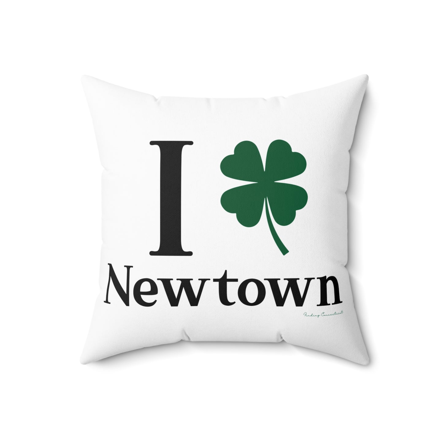 I Clover Newtown Spun Polyester Square Pillow