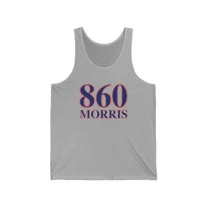 860 Morris Red White & Blue Unisex Jersey Tank Top