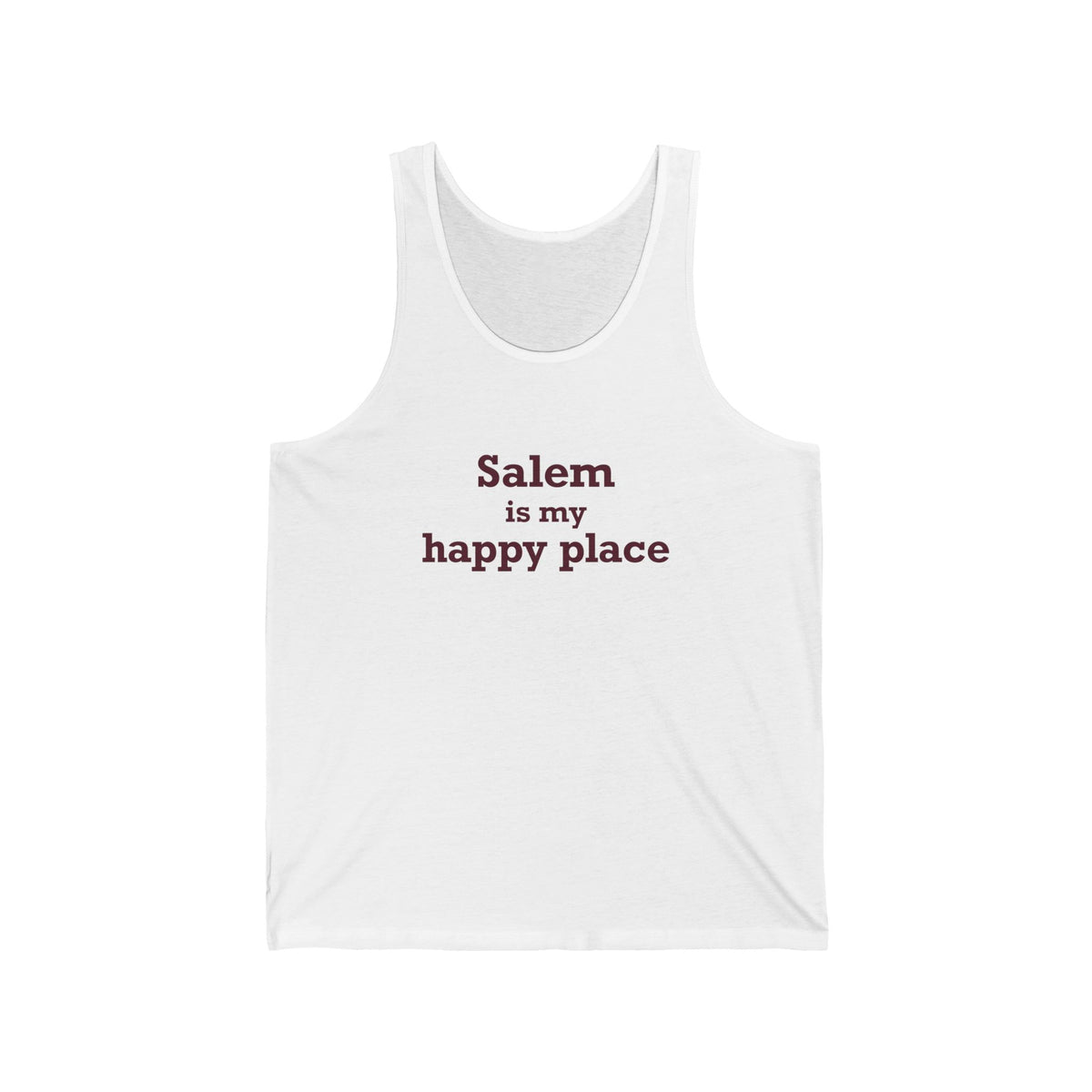 Salem  is My Happy Place Unisex Jersey Tank Top
