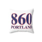 860 Portland Red, White & Blue Spun Polyester Square Pillow