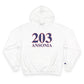 203 Ansonia Red White & Blue Champion Hoodie