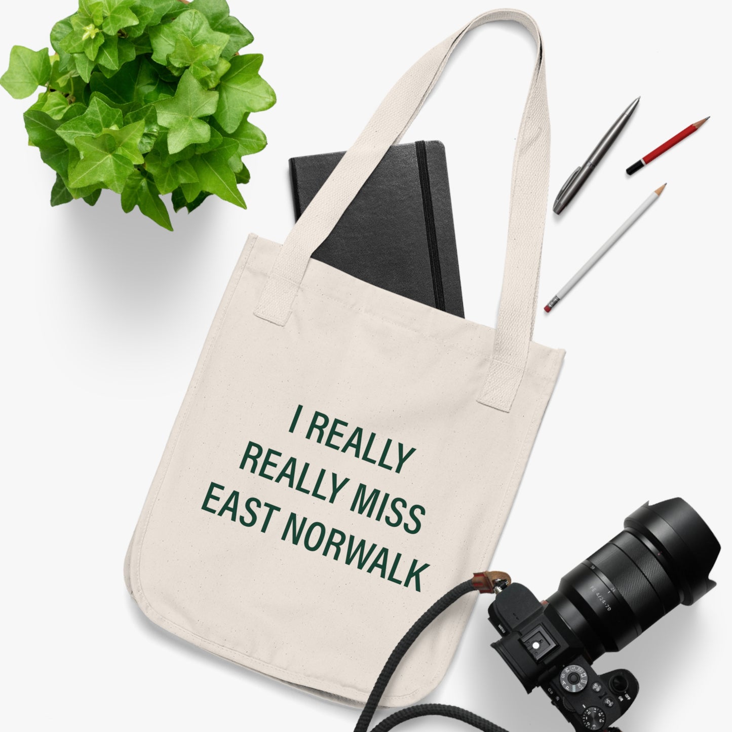 I Really Really Miss East Norwalk Organic Canvas Tote Bag