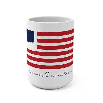 Monroe Connecticut Flag Mug 15oz