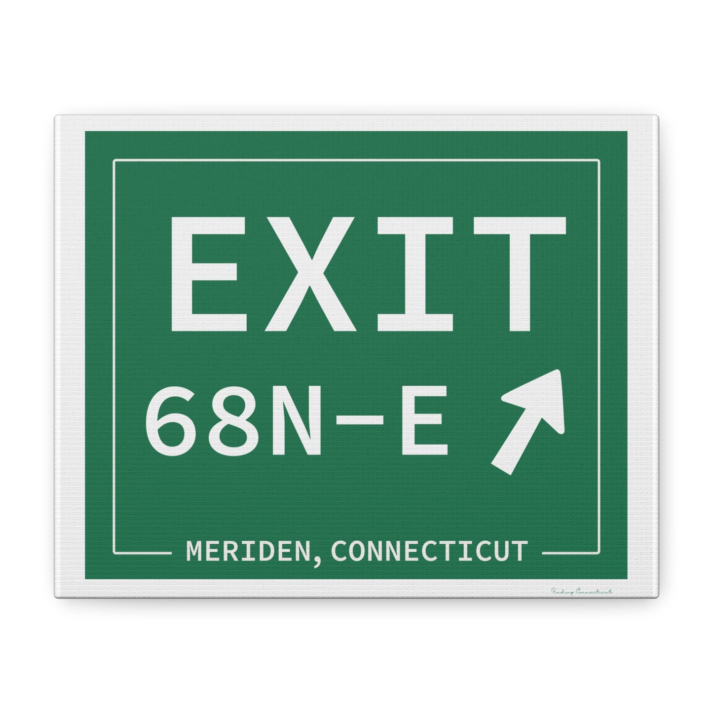 Vintage Exit 68N-E WCP Sign Matte Canvas, Stretched, 1.25"