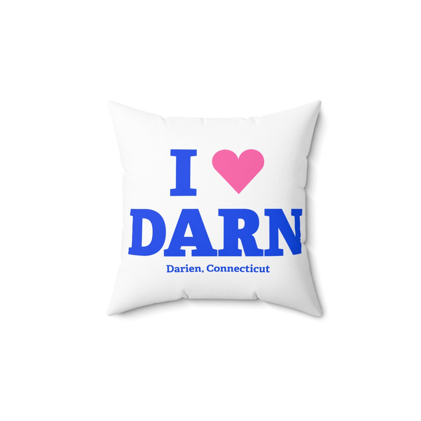 I Heart DARN Spun Polyester Square Pillow